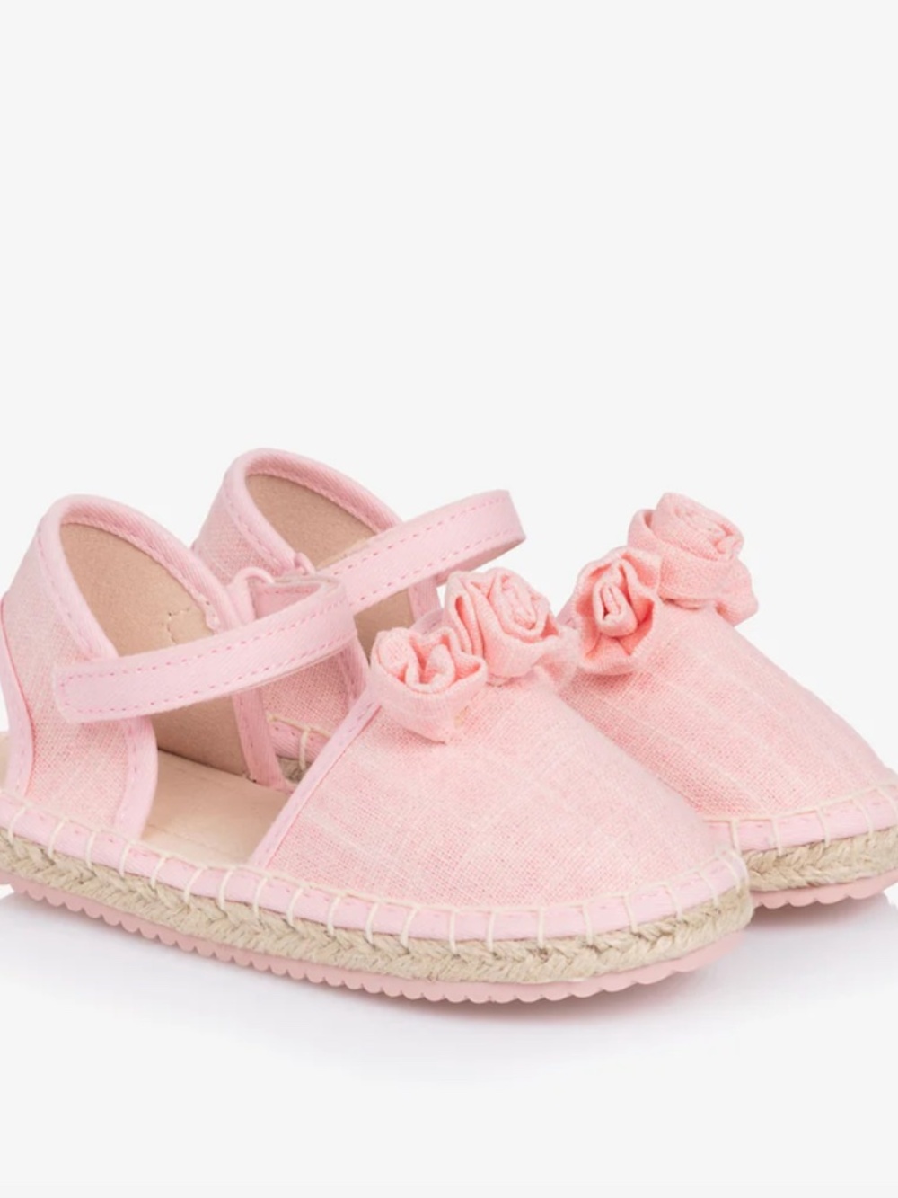 GIRLS SHIMMERING PINK FLOWER ESPADRILLES